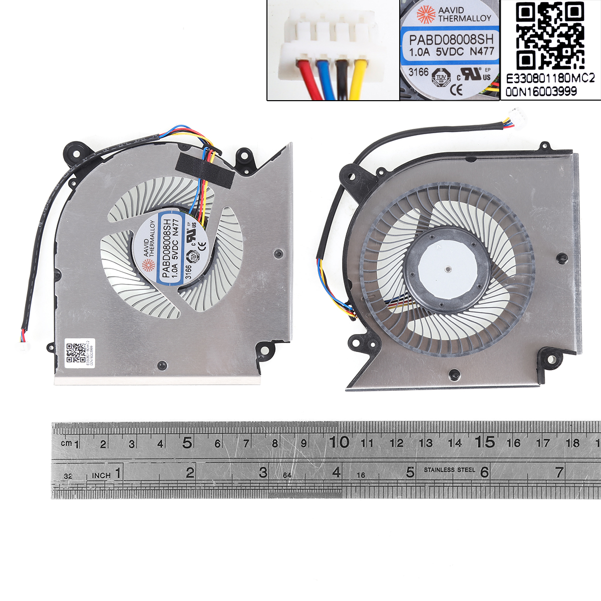 Picture of New Replacement CPU Cooling Fan For MSI GL66 N477 GF66 GF76 MS-1583（CPU,ORG） PABD08008SH